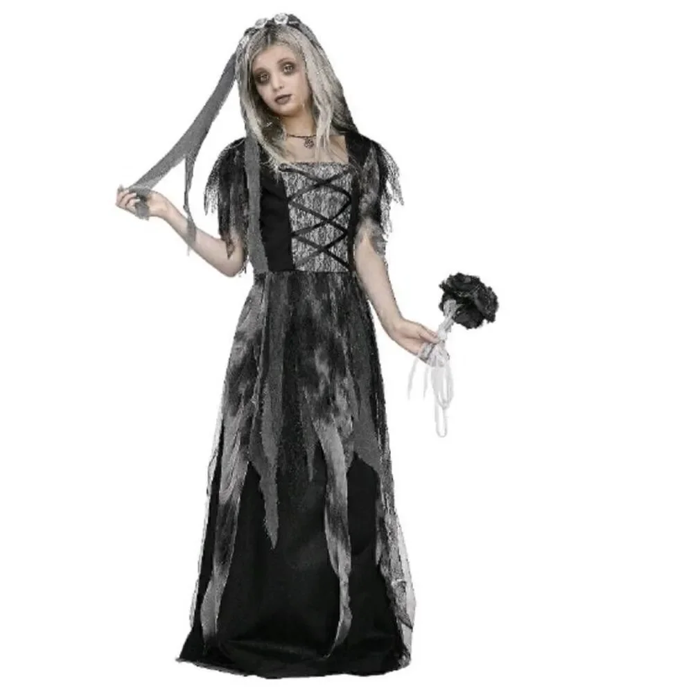 Fun World Girls Cemetery Bride Costume Halloween Set -R